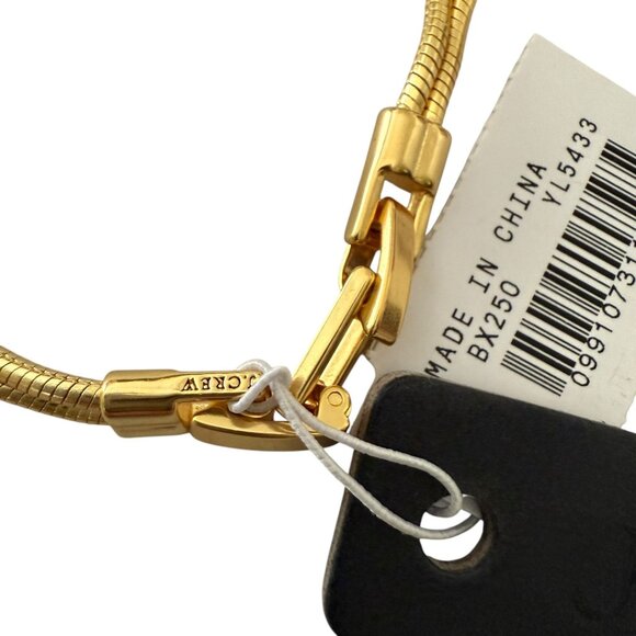 NWT J. Crew Double Layered Gold-Tone Snake Chain Necklace - Picture 7 of 9